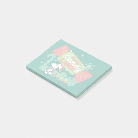 Wandern in einem winterlichen, feinen Land! Post-it Klebezettel (angewinkelt)