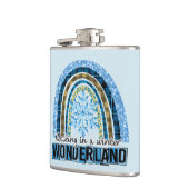 Wandern in einem Winterwunderland | Blauer Regenbo Flachmann (Links)