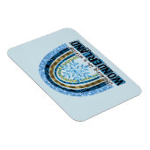 Wandern in einem Winterwunderland | Blauer Regenbo Magnet (Rechte Seite)