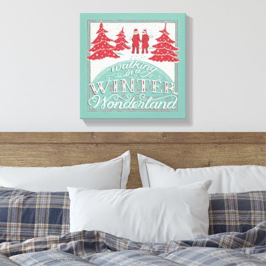 Wandern in einem Winterwunderland Leinwanddruck (Insitu (Schlafzimmer))