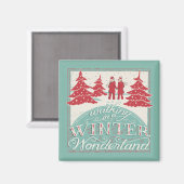 Wandern in einem Winterwunderland Magnet (Vorderseite/Rückseite)