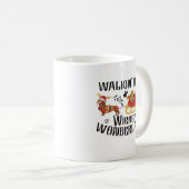 Wandern in einer Dackel Wunderland Kaffeetasse (VorderseiteRechts)