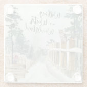 Wandern in einer Winter Wonderland Winterlandschaf Glasuntersetzer (Rückseite)