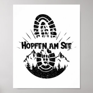 Wandern in Hopfen am See Deutschland Ausflugsfahre Poster