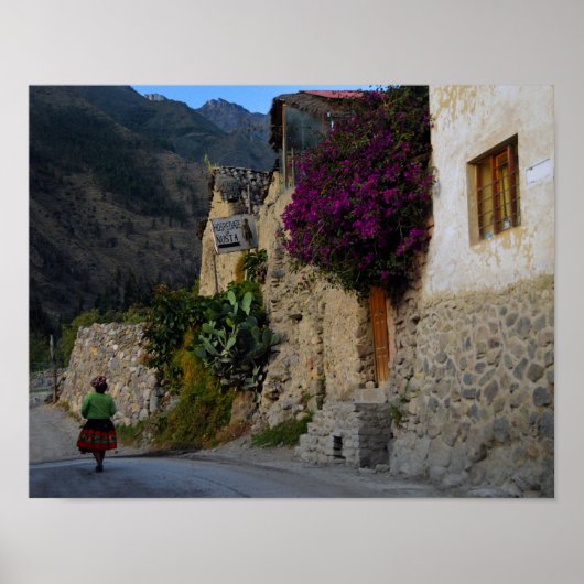 Wandern in Ollantaytambo, Peru Poster (Vorne)