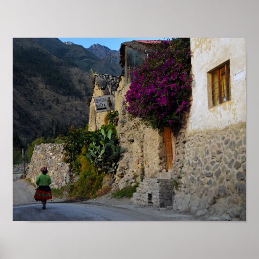 Wandern in Ollantaytambo, Peru Poster (Vorne)