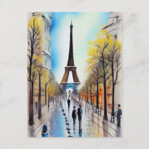 Wandern in Paris Postkarte