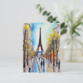 Wandern in Paris Postkarte (Stehend Vorderseite)