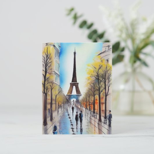 Wandern in Paris Postkarte (Stehend Vorderseite)