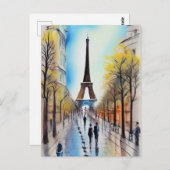 Wandern in Paris Postkarte (Vorne/Hinten)