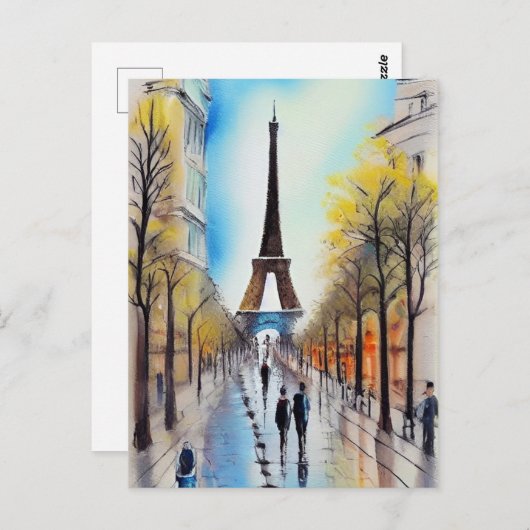 Wandern in Paris Postkarte (Vorne/Hinten)