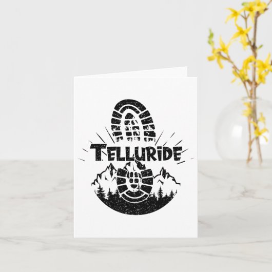 Wandern in Telluride USA Urlaub Ski Karte (Gelbe Blume)