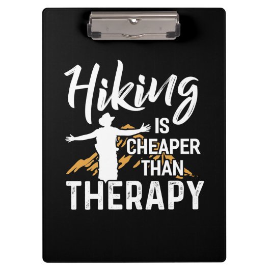 Wandern ist billiger als Therapie Klemmbrett (Vorderseite)