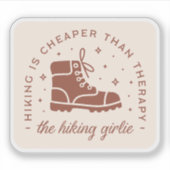 Wandern ist billiger als Wanderfreunde Aufkleber (Vorderseite)