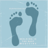 Wandern ist die beste Medizin, die Hippokrates zit Aufkleber (Vorderseite)