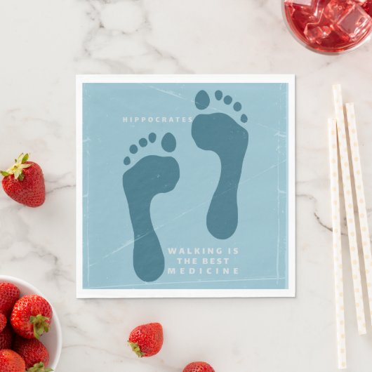 Wandern ist die beste Medizin, die Hippokrates zit Serviette (Beispiel)