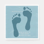 Wandern ist die beste Medizin, die Hippokrates zit Serviette (Vorderseite)