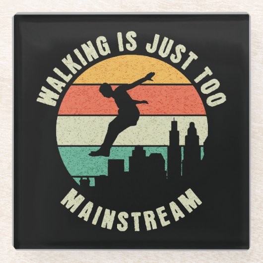 Wandern ist einfach zu Mainstream Glasuntersetzer (Vorderseite)