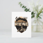 Wandern ist Leben Postkarte (Stehend Vorderseite)