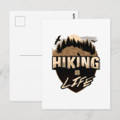 Wandern ist Leben Postkarte (Vorne/Hinten)
