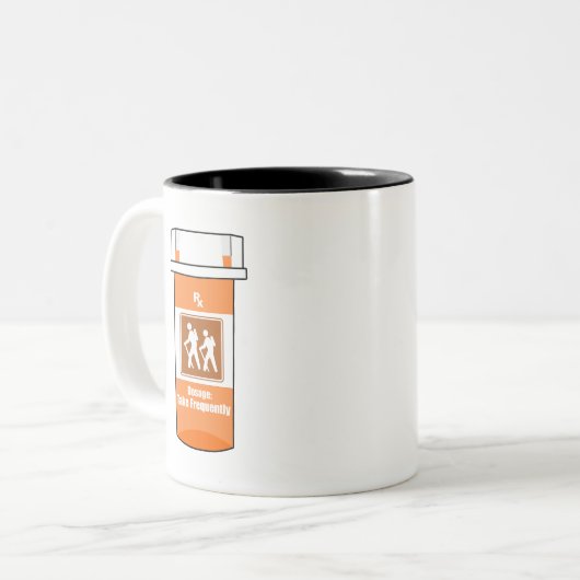 Wandern ist mein Medikament Zweifarbige Tasse (Vorderseite Links)