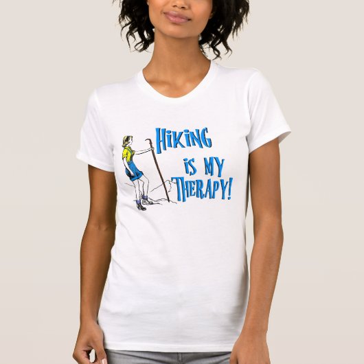 Wandern ist meine Therapie! T-Shirt (Vorderseite)