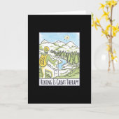 Wandern ist Therapie Karte (Gelbe Blume)