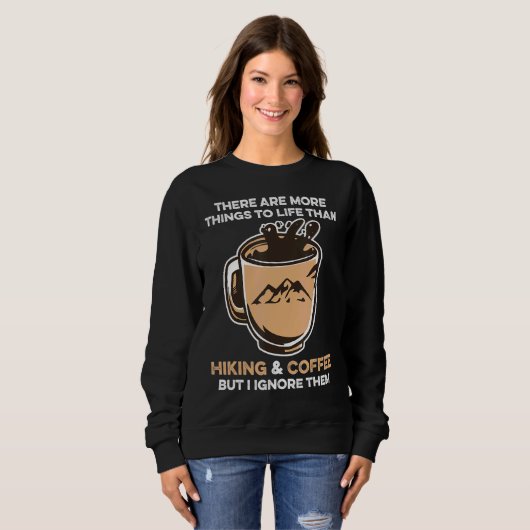 Wandern & Kaffee Sweatshirt (Vorne ganz)