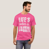 Wandern Klettern im Shirt - Das Leben ist besser i (Vorne ganz)