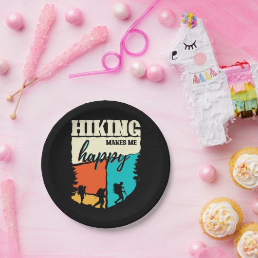 Wandern macht mich glücklich pappteller (Party)