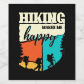 Wandern macht mich glücklich weinetikett (Einzelnes Label)