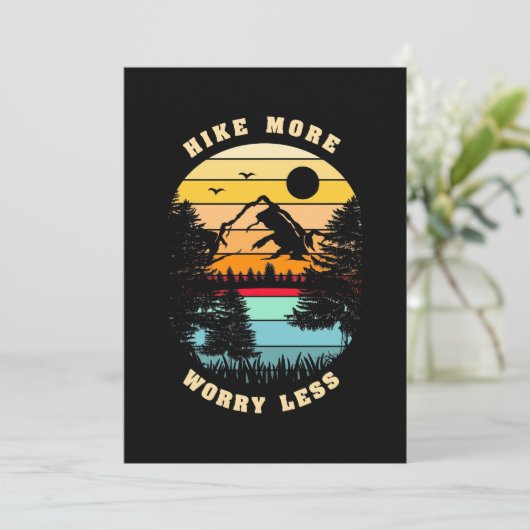 Wandern macht sich weniger Sorgen Einladung (Stehend Vorderseite)
