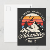 Wandern macht weniger Sorgen, Wanderabenteuer Postkarte (Vorne/Hinten)