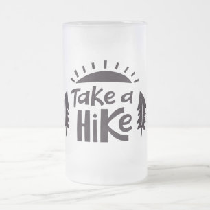 Wandern Mattglas Bierglas
