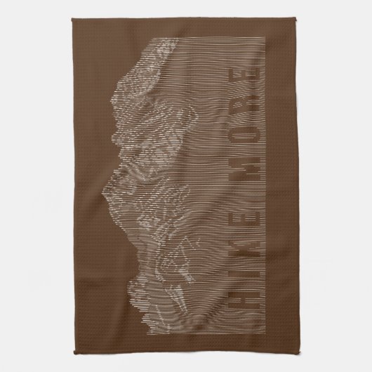 Wandern mehr Berge weiß Geschirrtuch (Vertikal)