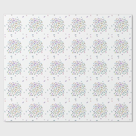 Wandern Mini-Bugs und Mini-Tiere Geschenkpapier (Flach)