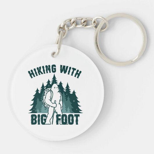 Wandern mit Bigfoot Schlüsselanhänger (Rückseite)
