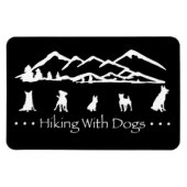 Wandern mit Hunden Flex Magnet-Black Magnet (Horizontal)