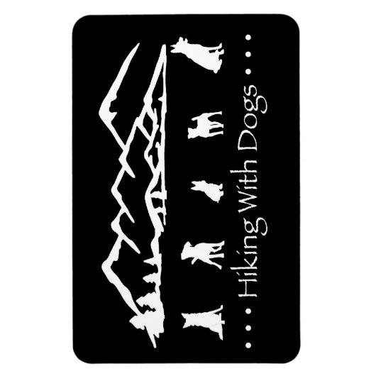 Wandern mit Hunden Flex Magnet-Black Magnet (Vertikal)