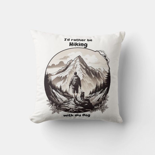 Wandern mit meinem Hund Kissen (Vorderseite)