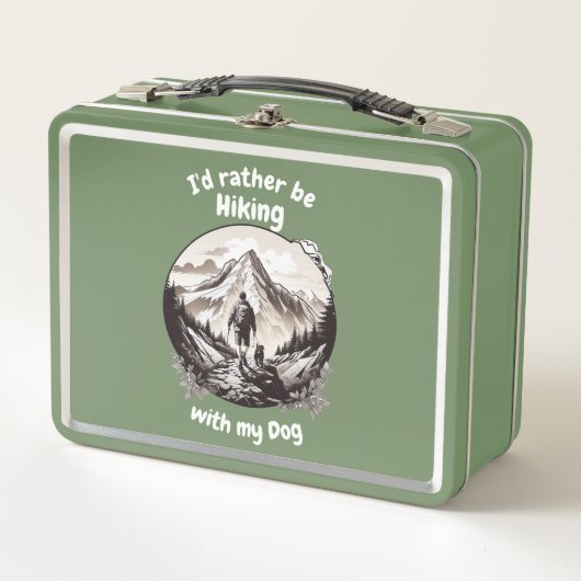 Wandern mit meinem Hund Metal Lunchbox (Vorderseite)
