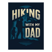 Wandern mit meinem Vater Wanderenthusiast Poster (Vorderseite)