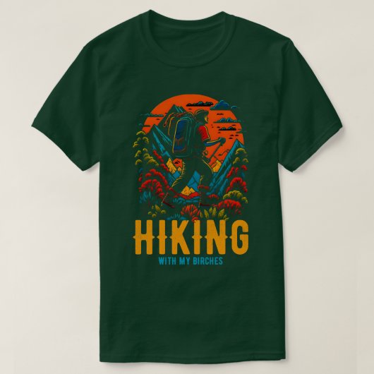 Wandern mit meinen Birken T-Shirt (Design vorne)