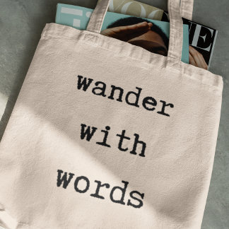 Wandern mit Worten Inspirierender Bücherliebhaber Tragetasche