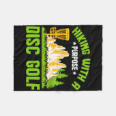 Wandern mit Ziel Disc Golf  Fleecedecke (Vorderseite (Horizontal))