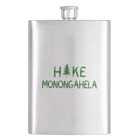 Wandern Monongahela West Virginia Tree Flachmann (Vorderseite)