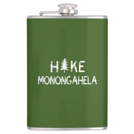 Wandern Monongahela West Virginia Tree Flachmann (Vorderseite)