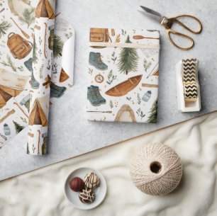 Wandern & Natur Outdoor-Camping-Abenteuer-Reise Geschenkpapier