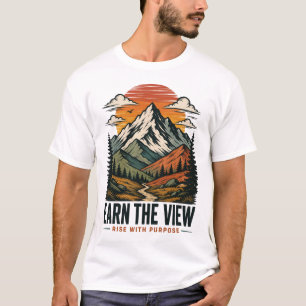 Wandern Natur Outdoor Motivationskunst T-Shirt