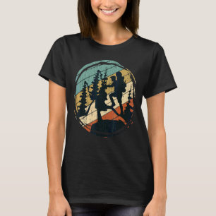 Wandern Naturwald Bäume Wanderweg Retro Berg Hi T-Shirt